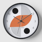 Zwart Sinaasappel Japan Art Minimalist Personalise (Voorkant)