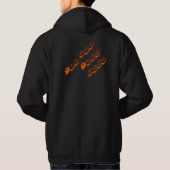 Zwart Sinaasappel Kat Pompoen Trick or treat Hallo Hoodie (Achterkant)