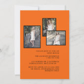 Zwart & Sinaasappel Klasse van 25 foto's Afstudeer Kaart (Achterkant)