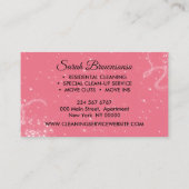 Zwart Sinaasappel Luxe Schoonmaakster Janitorial Visitekaartje (Achterkant)