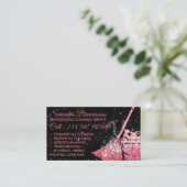 Zwart Sinaasappel Luxe Schoonmaakster Janitorial Visitekaartje (Staand voorkant)