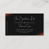 Zwart Sinaasappel met Silver Decor Diamonds en Fot Visitekaartje (Achterkant)