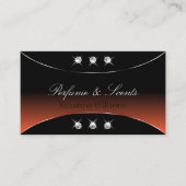 Zwart Sinaasappel met zilverdecor en sparkle-juwel Visitekaartje (Voorkant)