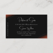 Zwart Sinaasappel met zilverdecor-mousserende juwe Visitekaartje (Achterkant)