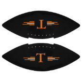 Zwart Sinaasappel Monogram 2 paneelontwerp American Football (Panelen)