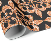 Zwart & Sinaasappel Patroon Spooky Halloween Vibe Cadeaupapier (Rol Hoek)