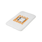 Zwart Sinaasappel Spooky Halloween Badmat (Gekanteld)