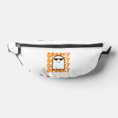 Zwart Sinaasappel Spooky Halloween Heuptasje (Liggend)