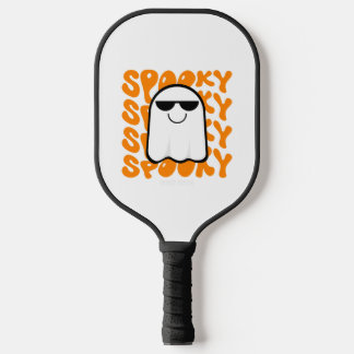 Zwart Sinaasappel Spooky Halloween Pickleball Paddle