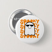 Zwart Sinaasappel Spooky Halloween Ronde Button 5,7 Cm (Voorkant /achterkant)