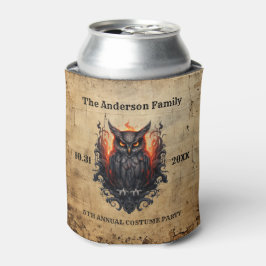 zwart Sinaasappel uil oud papier Halloween Party Blikjeskoeler