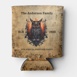  zwart Sinaasappel uil oud papier Halloween Party Blikjeskoeler