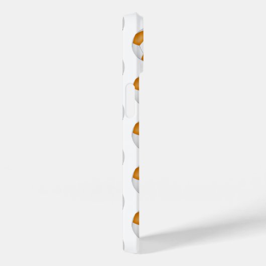 Zwart sinaasappel voetballen patroon monogram Case-Mate iPhone case (Achterkant / Rechts)