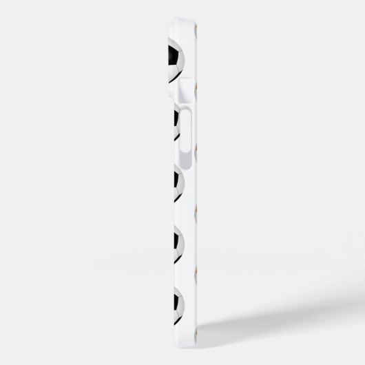 Zwart sinaasappel voetballen patroon monogram Case-Mate iPhone case (Achterkant / Links)