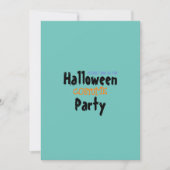 Zwart Sinaasappel Volwassen Halloween Feestuitnodi Kaart (Voorkant)