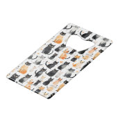 Zwart Sinaasappel Wit Katten Creditkaart Flessenopener (Achterkant Gekanteld)