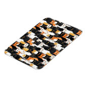 Zwart Sinaasappel Wit Katten Magneet (Linkerzijde)