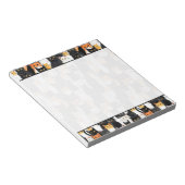 Zwart Sinaasappel Wit Katten Notitieblok (Schuin)