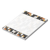 Zwart Sinaasappel Wit Katten Notitieblok (Linkerzijde)