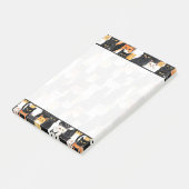 Zwart Sinaasappel Wit Katten Post-it® Notes (Schuin)