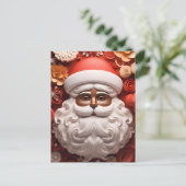 Zwart Sinterklaas Koning Kerstmis Melanine Xmas Feestdagenkaart (Staand voorkant)