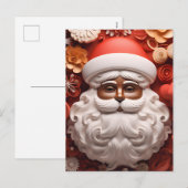 Zwart Sinterklaas Koning Kerstmis Melanine Xmas Feestdagenkaart (Voorkant / Achterkant)