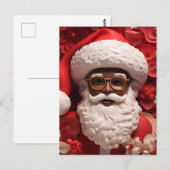 Zwart Sinterklaas Melanin Kris Kringle Xmas Bruh Briefkaart (Voorkant / Achterkant)