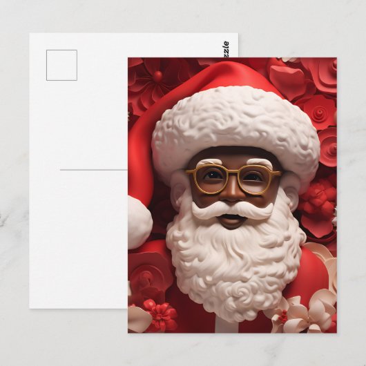 Zwart Sinterklaas Melanin Kris Kringle Xmas Bruh Briefkaart (Voorkant / Achterkant)