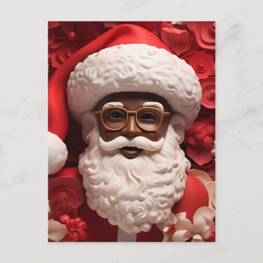 Zwart Sinterklaas Melanin Kris Kringle Xmas Bruh Briefkaart (Voorkant)