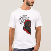 Zwart Sinterklaas T-shirt | Kerst Shirten (Voorkant)