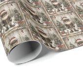  zwart sinterklaas winter sneeuw bos scène cadeaupapier (Rol Hoek)