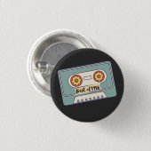 zwart sjabloon T-shirt Ronde Button 3,2 Cm (Voorkant /achterkant)