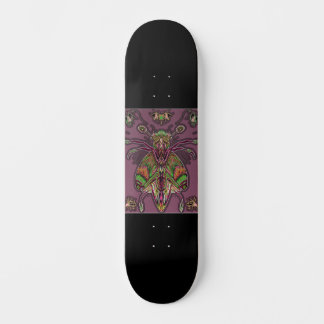Zwart Skateboard met neon gekleurd insect