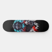 Zwart Skateboard MET Wolven Design (Horizontaal)