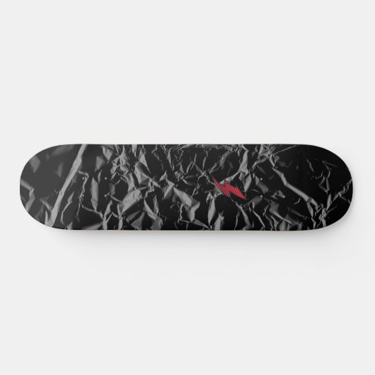Zwart skateboard - Zwart gekreukeld skateboard (Horizontaal)