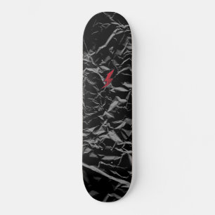 Zwart skateboard - Zwart gekreukeld skateboard