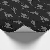 Zwart skipatroon cadeaupapier (Hoek)