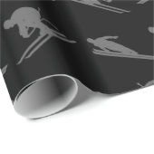 Zwart skipatroon cadeaupapier (Rol Hoek)