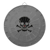 Zwart Skull grijs dartboard Dartbord (Voorkant)