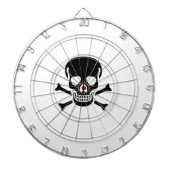 Zwart Skull wit dartboard Dartbord (Voorkant)