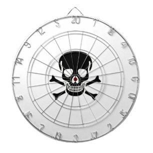 Zwart Skull wit dartboard Dartbord