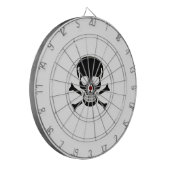 Zwart Skull wit dartboard Dartbord (Voorkant Links)