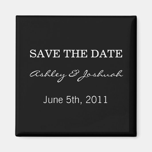 Zwart Sla de datummagneten op Magneet (Voorkant)