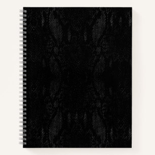 Zwart slangenhuidafdrukken notitieboek