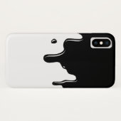 Zwart Slime Dripping iPhone X Hoesje (Achterkant (horizontaal))