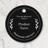 Zwart Small Business Favor Tag Bedankjes Labels (Voorkant)