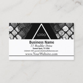 Zwart Snakeskin Print Design Visitekaartje