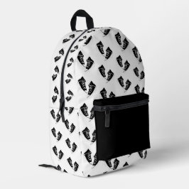 Zwart Sneaker Design Print Cut Sew Rugzak