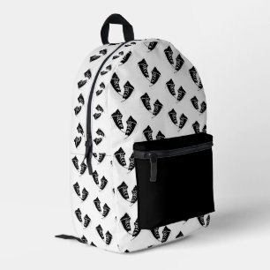 Zwart Sneaker Design Print Cut Sew Rugzak
