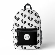 Zwart Sneaker Design Print Cut Sew Rugzak